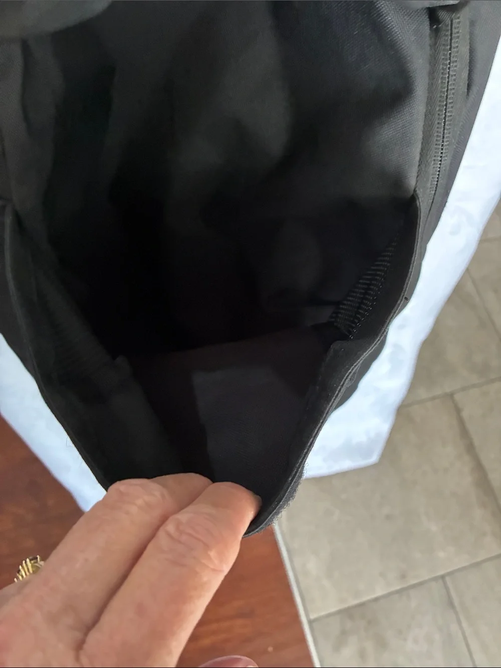 Nike Black Backpack with Neon Yellow Swoosh and Red Stripe Accents